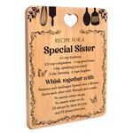 Sister Gifts,Sister Birthday Gifts, Gifts for Sister - Cutting Board, Sister Gifts from Sister Brother, Gifts for Sisters on Her Birthday, Special Sister Gifts