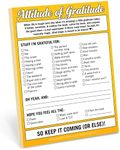 Knock Knock Attitude of Gratitude Nifty Note Pad, Gratitude Checklist Memo Notepad, 4 x 5.25-inches