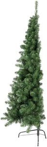Christmas Tree World | 5ft Artificial Unlit Arbor Vitae Half Tree | Natural and Realistic Look with Bushy and Luxury Quality PVC Tips | Easy to Assemble and Take Down | 100cm Diameter