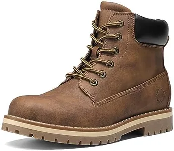 Bruno Marc Men's Insulated Winter Casual Boots Outdoor Warm Cold-Weather Work Boots,BROWN,Size 7.5,SBSB226M-1