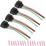 Vw Ignition Coil Connector Plug Harness Compatible with Volkswagen Vw Passat Audi A4 1.8T, 2.0T, 2.5L, 3.2L, 4.2L 4 Pack Vw Ignition Coil Harness 16pcs Heat Shrink Butt Connectors