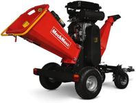 MechMaxx 8'' Inch ZONSEN 1000cc 35hp E-Start Gas Powered Engine 4-Wheels Wood Chipper Shredder Mulcher with Towbar/Tail Light/Emergency Stop Switch, Model B200 Red