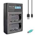 LJG LP-E6 LPE6N Battery Charger LCD Dual Charger for Canon Camera EOS 5DS R 5D Mark II 5D Mark III 6D 7D 80D EOS 5DS R