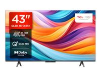 TCL 43C655K 43-inch QLED Pro Television, 4K Ultra HD, HDR Pro, Smart TV Powered by Android TV (Dolby Vision & Atmos, Motion Clarity, Hands-Free Voice Control, Compatible with Google assistant & Alexa)