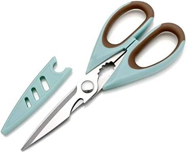 Sairps Left Handed Scissors - Multifunctional, Heavy Duty for Meat & Poultry, Safe Food Scissors - Stainless Steel