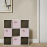 Laura James 8 9 Cube Storage Unit White Bookcase (9 Cube, Pink)