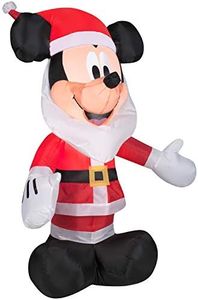 Gemmy Inflatables 3.5' Mickey Mouse with Santa Beard Disney Holiday Decor