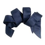 Maya Deluxe Women's Belt Ladies Satin Sash Waist Tie Ribbon Bow Accessory for Bridesmaids Bridal Wedding Prom Evening Occasion, Navy, L-XL