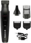 Remington Hair Clipper Men [10-in-1 Kit with 5 attachments, Beard & Hair Trimmer, Nose Ear & Eyebrow Trimmer] G10 (Graphite Engineered Coating, Self-Sharpening Blades, USB Rechargeable) PG2100