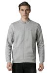 Louis Philippe Men's Polycotton Crew Neck Sweatshirt (LYSTCRGPZ06342_Grey_2XL)