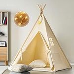 EthCat Teepee Tent for Kids, Kids Indoor Play Tent with Carry Bag and Floor Base, Perfect Toys and Gift for Boys and Girls