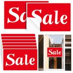 Wonderjune 12 Pcs Sale Signs for Retail Store 11 x 7 Inch Waterproof Plastic Sale Display Signs Postable Window Wall Showcase Message Sign for Retail Business Shopping