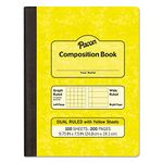 Pacon MMK37163 Composition Book, Wide/Legal Rule, Yellow Cover, 9.75 x 7.5, 100 Pages