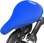 Domain Cycling Gel Bike Seat Cushion- Secure Peloton Fit for Smooth Stable Rides- Non-Slip Bicycle Seat Cushion for Exercise Bikes, Padded Bike Cushion Seat Cover for Men or Women Comfort, 10.5”x7”