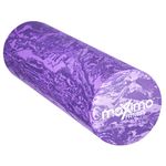 Maximo Fitness Foam Roller - Exercise Rollers for Trigger Point Self Massage and Muscle Tension Relief, 15cm x 45cm Massager for Back, Legs, Workouts, Gym, Pilates and Yoga, Purple/White