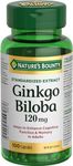 Nature's Bounty Ginkgo Biloba 120mg Pills and Herbal Health Supplement, Helps Enhance Cognitive Function and Memory, Multi-colored, 100 Capsules