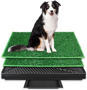 BRIAN & DANY XL Dog Toilet Puppy Pee Training Pad with Two Artificial Grass Mats and Waste Tray for Indoor Outdoor, 76cm x 51cm