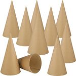 Zhanmai 12 Pcs Paper Mache Cones Open Bottom Cardboard Craft Cone for Fall Halloween Christmas DIY Gnomes Ornament Cone Tree Decoration DIY Craft Home Decoration(9.8 x 3.9 Inch)