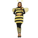 BHMAWSRT Womens Kids Halloween Costume Bee wings Headband Halloween Accessories Family Matching Outfits (Yellow Adults, XL)