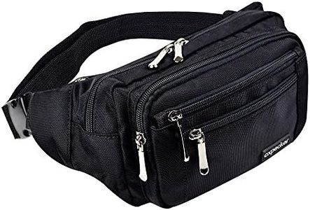 oxpecker Waist Pack Bag Rain Cover, Waterproof Fanny Pack Men&Women, Workout Traveling Casual Running Hiking Cycling, Hip Bum Bag Adjustable Strap Outdoors, Black.