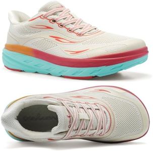 Women's Orthopedic Diabetic Wide Sneakers: Comfortable Plantar Fasciitis Arch Support Orthotic Neuropathy Pain Relief Sports Shoes, Breathable Durable Daily Gym Working Shoes Beige Size 10