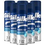 Gillette TGS Series Shave Gel, Moisturizing, 7 Ounce (Pack of 6)