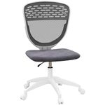 Vinsetto Office Chair, Computer Desk Chair, Armless Swivel Chair with Adjustable Height, Rolling Wheels and Mesh Back Support for Home Students Study, Grey