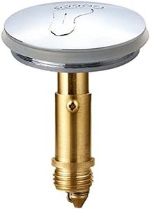 Bathroom Drain Stopper, 43mm Push Pop-Up Click Clack Plug Stopper, Bathroom Basin Sink Push Button Drain Stopper Brass Polished Chrome Pop Up Click Clack Plug