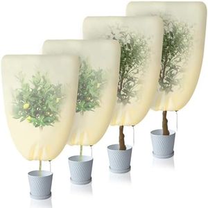 4 Fundas Protectoras Invierno, ProteccióN Invernal para Plantas, ProteccióN Invernal Plantas, áRboles, Palmeras, Plantas BalcóN, Olivos, ProteccióN Proteger Contra FríO Nieve (60x80cm*2 & 80x120cm*2)