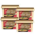 WaNaHong Chinese Takeaway Curry Sauce Paste Concentrate 405g HOT and Spicy (Box of 4 Tub)