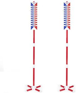 Play Platoon Cornhole Scoreboard Vertical Score Keeper 2 Pack Board & Accessories 4 Magnets, 4 Clothes Pin, PVC Tower Stand & Carry Bag Holder for Professional Corn Hole Bag Tournament