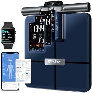 Tychesy 8-Electrode Body Pod Scale, Dual-Frequency Smart Scale for BMI & Bone Density, Professional Body Composition Analyzer with Segmented Analysis with Offline-Mode, FSA&HSA Eligible