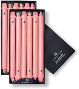 Colonial Candle Unscented Taper Candle, Classic Collection, Peach, 12 in, Pack of 12 - Up to 10 Hours Burn