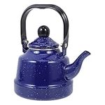 1. 1L Vintage Enamel Teapot Kettle: Stainless Steel Stove Top Tea Kettle Dot Coffee Kettle Flat Bottom Kettle Warmer Teakettle for Stovetop