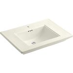 KOHLER K-2269-1-96 Memoirs Bathroom Sink with Stately Design and Single-Hole Faucet Drilling, Biscuit