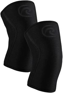 Rehband 7mm Power Max Knee Compression Sleeve for Strength Sports, Competition Grade, Neoprene Knee Sleeves for Bodybuilding & Heavy Powerlifting, Colour:Carbon/Black - 1 Pair, Size:Large