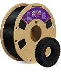 OVERTURE TPU Filament 1.75mm Flexible TPU Roll, 95A Soft 3D Printer Filament, 1kg Spool (2.2 lbs), Dimensional Accuracy +/- 0.02 mm (TPU Black)