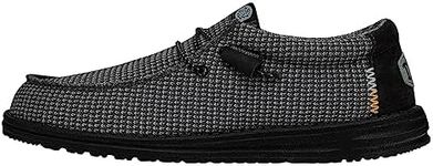 Hey Dude Wally Sport Mesh Charcoal Size 11 | Men's Shoes | Men's Slip On Loafers | Comfortable & Light-Weight