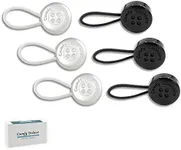 Comfy Deluxe Collar Extenders - Premium Elastic Dress Shirt Neck Extenders (White & Black Buttons) Combo 6-Pack