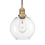 Phansthy Pendant Light Fixture Ceiling Mount Light Pendant Lighting Hanging Lamps Ceiling Lights with 7.9 Inches Globe Clear Glass Shade for Kitchen Bathroom Bedroom Island Porch Coffee Bar (Antique)