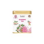 Tifusion Slimming Healthy Green Tea for with Garcinia, Cinnamon, Ginger, Ashwagandha, Tulsi | Natural Herbal Whole Loose Leaf with Herbs| 100 GMS 50 Serving Cups