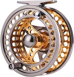 Sougayilang Fly Fishing Reel Large Arbor 2+1 BB with CNC-machined Aluminum Alloy Body and Spool in Fly Reel Sizes 7/8