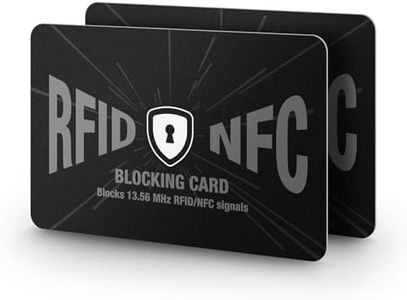 DUGRAFT 2 Pack RFID Blocking Card, One Card Protects Your Entire Wallet, NFC Contactless Signal Blocker, Credit Cards Protector, RFID Cards Blocker