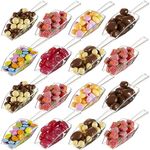 Acrylic Plastic Mini Scoops for Candy, 5.5-Inch (2oz) Ice Cream Bar, Kitchen Scooper for Dry Food, Jars, Containers, Coffee, Flour, Dessert Buffets, Weddings, Parties & Concessions (Clear, Pack of 24)