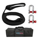 amiciAuto Heavy-Duty 3 Ton Tow Strap - 4m Length, High-Strength Nylon Recovery Strap with Reinforced Loops, Ideal for Vehicle Towing and Off-Road Recovery