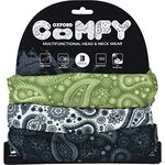 OXFORD Comfy Head Helmet Scarf Neck Warmer. Paisley. 3-Pack. Head and Neck Wear Bike Scarf Base Layer. NW143,25.8 x 24.6 x 2.9 cm