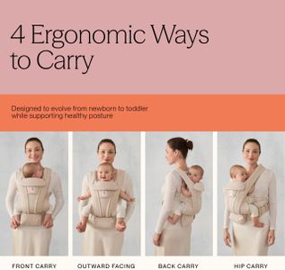 Ergobaby Omni Deluxe Baby Carrier – Beige, Adjustable Ergonomic Design