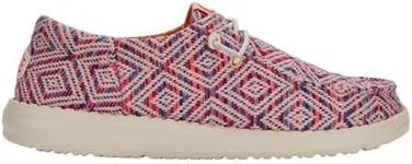 HEYDUDE Wendy Funk Surf Baja Blue/Pink/Multi Size 7, Women’s Shoes, Women’s Slip-on Loafers, Comfortable & Light-Weight