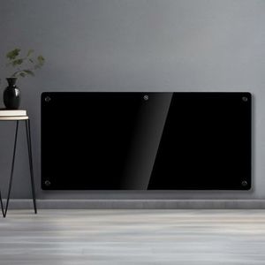 Futura 2000W Black Glass Electric Radiator Heaters for Home, Bathroom Safe Electric Heater Setback Timer Lot 20 & Advanced Thermostat Control Wall Mounted or Floor Standing Low Energy Panel Heater