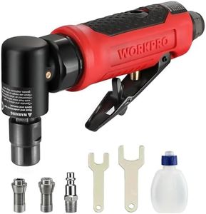 WORKPRO Air Angle Die Grinder, 1/4-Inch Pneumatic Right Angle Die Grinder, 20000RPM, Air-Powered 90 Degree for Grinding, Cutting, Polishing, Welding Repair, Deburring, 1/4" & 1/8" Collets Included